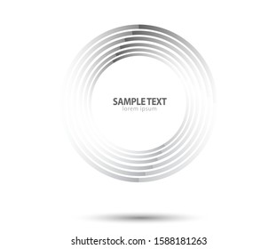 Abstract Lines in Circle Form, Design element, Geometric shape, Striped border frame for image, Technology round Logo, Spiral Vector Illustration