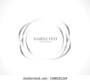 Abstract Lines in Circle Form, Design element, Geometric shape, Striped border frame for image, Technology round Logo, Spiral Vector Illustration
