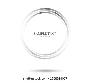 Abstract Lines in Circle Form, Design element, Geometric shape, Striped border frame for image, Technology round Logo, Spiral Vector Illustration