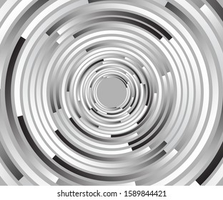 Abstract Lines in Circle Form, Design element, Geometric shape, Striped border frame for image, Technology round Logo, Spiral Vector Illustration
