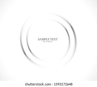 Abstract Lines in Circle Form, Design element, Geometric shape, Striped border frame for image, Technology round Logo, Spiral Vector Illustration