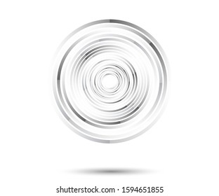 Abstract Lines in Circle Form, Design element, Geometric shape, Striped border frame for image, Technology round Logo, Spiral Vector Illustration