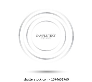 Abstract Lines in Circle Form, Design element, Geometric shape, Striped border frame for image, Technology round Logo, Spiral Vector Illustration