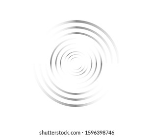 Abstract Lines in Circle Form, Design element, Geometric shape, Striped border frame for image, Technology round Logo, Spiral Vector Illustration