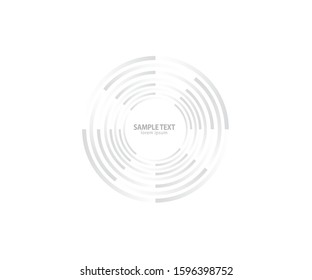 Abstract Lines in Circle Form, Design element, Geometric shape, Striped border frame for image, Technology round Logo, Spiral Vector Illustration