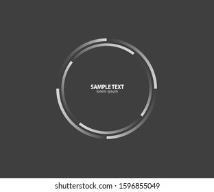 Abstract Lines in Circle Form, Design element, Geometric shape, Striped border frame for image, Technology round Logo, Spiral Vector Illustration