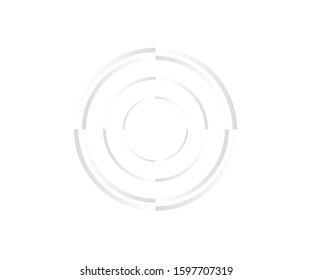 Abstract Lines in Circle Form, Design element, Geometric shape, Striped border frame for image, Technology round Logo, Spiral Vector Illustration