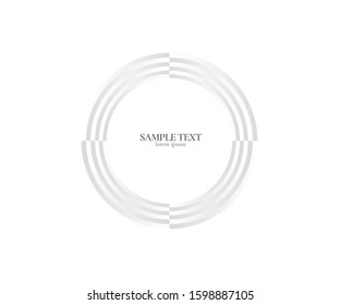 Abstract Lines in Circle Form, Design element, Geometric shape, Striped border frame for image, Technology round Logo, Spiral Vector Illustration
