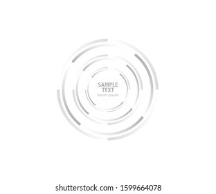 Abstract Lines in Circle Form, Design element, Geometric shape, Striped border frame for image, Technology round Logo, Spiral Vector Illustration