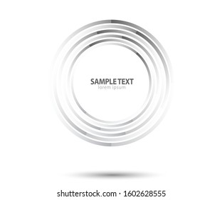Abstract Lines in Circle Form, Design element, Geometric shape, Striped border frame for image, Technology round Logo, Spiral Vector Illustration