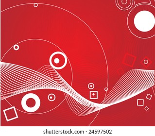 Abstract lines with circles