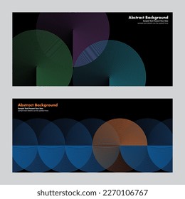 Abstract lines and circles background, vector geometric graphic design, horizontal banner cover wallpaper backdrop business cards website layout templates, minimalist, overlapping 