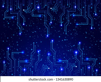 Abstract Lines Circuit Lights technology concept