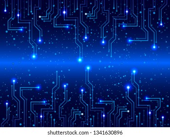 Abstract Lines Circuit Lights technology concept