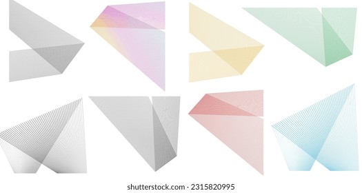 Abstract lines color white design element on white background of angle waves. Vector Illustration eps 10 for grunge elegant business card, print brochure, flyer, banners, cover book, label, fabric