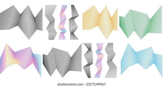 Abstract lines color white design element on white background of angle waves. Vector Illustration eps 10 for grunge elegant business card, print brochure, flyer, banners, cover book, label, fabric