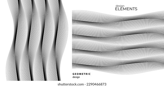  Líneas abstractas de colores de diseño elemento sobre fondo blanco de ondas. Vector Illustration eps 10 para grunge y elegante tarjeta de visita, folleto de impresión, volante, banners, carteles, portada, etiqueta, tela
