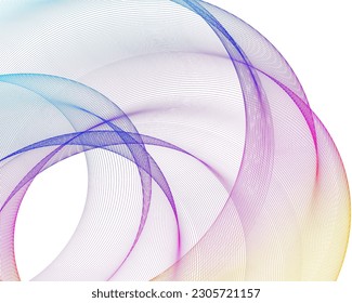 Abstract lines colors design element on white background of waves. Vector Illustration eps 10 for grunge elegant business card, print brochure, flyer, banners, cover book, label, fabric
