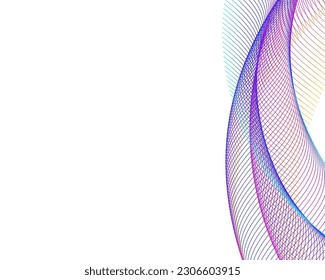 Líneas abstractas de colores de diseño elemento sobre fondo blanco de ondas. Vector Illustration eps 10 para grunge y elegante tarjeta de visita, folleto de impresión, volante, banners, carteles, portada, etiqueta, tela
