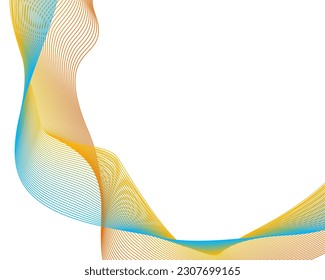 Abstrakte Linien Farben Design Element auf weißem Hintergrund der Wellen. Vektorgrafik eps10 für farbige, elegante Visitenkarte, Druckbroschüre, Flyer, Banner, Coverbook, Label, Stoff
