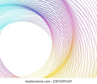 Abstract lines colors design element on white background of waves. Vector Illustration eps 10 for grunge elegant business card, print brochure, flyer, banners, cover book, label, fabric
