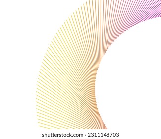 Abstract lines colors design element on white background of waves. Vector Illustration eps 10 for grunge elegant business card, print brochure, flyer, banners, cover book, label, fabric
