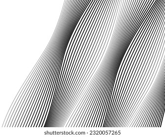 Abstract lines colors design element on white background of waves. Vector Illustration eps 10 for grunge elegant business card, print brochure, flyer, banners, cover book, label, fabric
