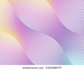 Líneas abstractas de colores de diseño elemento sobre fondo blanco de ondas. Vector Illustration eps 10 para grunge y elegante tarjeta de visita, folleto de impresión, volante, banners, carteles, portada, etiqueta, tela
