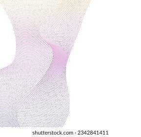  Abstract lines colors design element on white background of waves. Vector Illustration eps 10 for grunge elegant business card, print brochure, flyer, banners, cover book, label, fabric