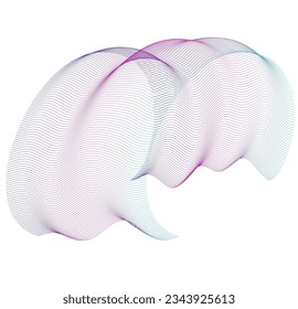 Abstract lines colors design element on white background of waves. Vector Illustration eps 10 for grunge elegant business card, print brochure, flyer, banners, cover book, label, fabric