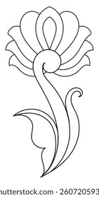Abstract lines for compositions, carpets, mandala decorations.