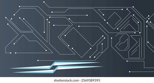 Abstract lines connect background. Data business tech element connect. networking geometric technology.