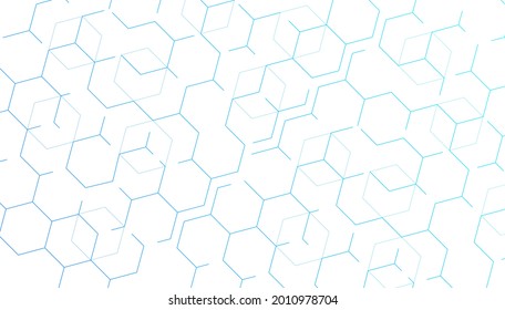 Abstract lines connect on white background. Technology connection digital concept.