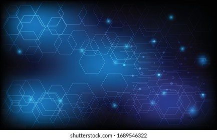 Abstract lines and connection points Digital data connection technology and big data concepts and can be used for your design