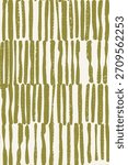 Abstract  lines contemporary seamless pattern. Straight strokes minimalist texture design. Neutral home decor olive green textile tropical lush 