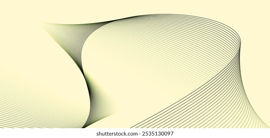 Abstract lines create a flowing pattern in soft yellow