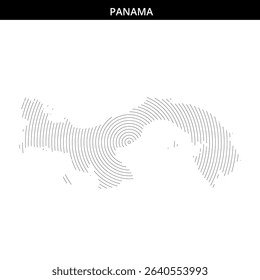 Abstract lines creatively depict the outline of Panama's shape.