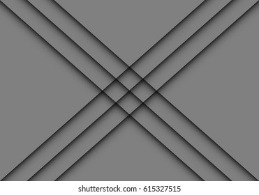 Abstract lines cross gradient overlap style on gray design modern background vector illustration.