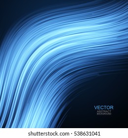 Abstract lines curve. Smooth texture. Vector background.