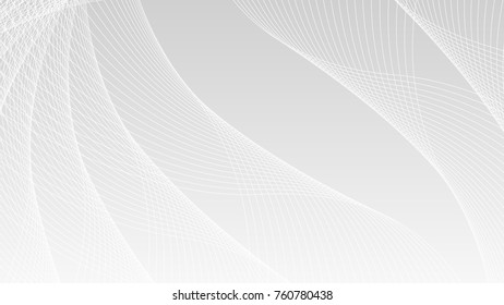 Abstract Lines Curves White and Gray Vector Backgrounds