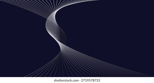 Linhas abstratas Azul escuro, Formas torcidas, Elementos geométricos brancos, Arte moderna, como fundo, Banner ou papel de parede, Design digital, 167 caracteres