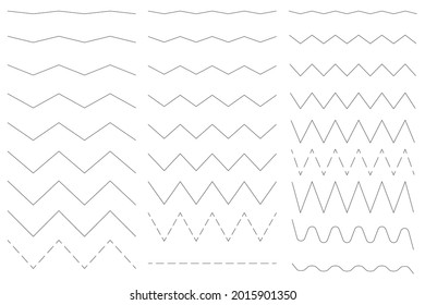 Abstract lines for decoration design. Wave line pattern. Vintage divider set. Vector illustration.