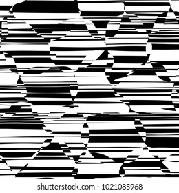 Diseño de líneas abstractas con vectores de franjas en blanco y negro, textura de moda en franjas, impresión en cebra