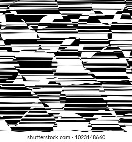 Abstract Lines Design with Black and White Stripes Vector, Stripes Fashion Texture, Zebra Print