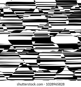 Abstract Lines Design with Black and White Stripes Vector, Stripes Fashion Texture, Zebra Print