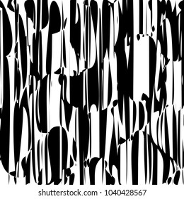 Diseño de líneas abstractas con vectores de franjas en blanco y negro, textura de moda en franjas, impresión en cebra