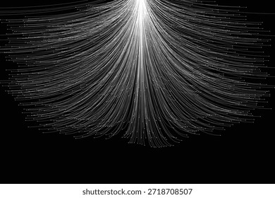 Diseño de líneas abstractas en la línea de ilustración de Fondo de pantalla de luz de onda de fondo negro EPS 10