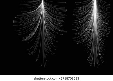 Diseño de líneas abstractas en la línea de ilustración de Fondo de pantalla de luz de onda de fondo negro EPS 10