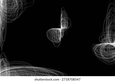 Diseño de líneas abstractas en la línea de ilustración de Fondo de pantalla de luz de onda de fondo negro EPS 10