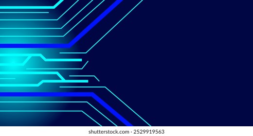 Abstract lines digital technology background vector design. Abstract connecting lines circuit board technology background vector.